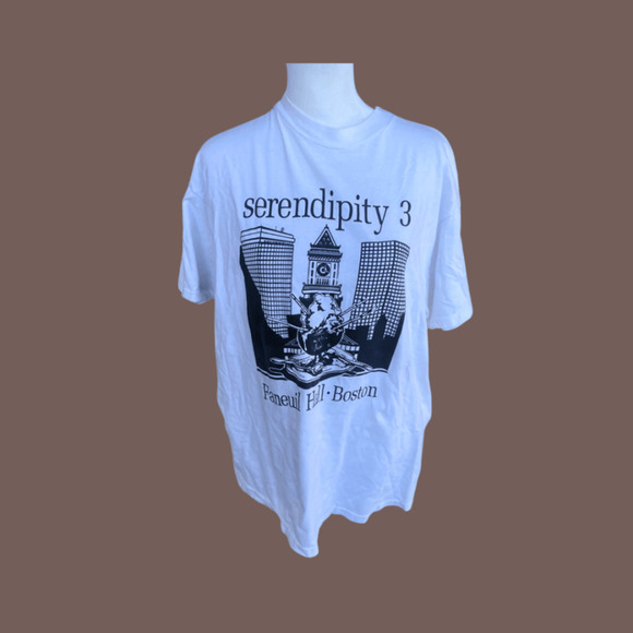 Vintage Hanes Serendipity 3 Boston Graphic Tee – 90s Tourist-Core - Picture 1 of 4